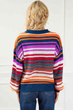 Momentlover Striped Round Neck Sweater