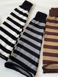 momentlover Urban Flared Striped Leg Warmers Accessories