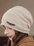 Momentlover Keep Warm Buckle Knitted Hats