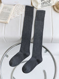 momentlover Casual Skinny Solid Color Stockings Accessories