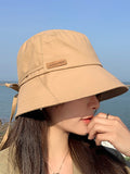 Momentlover Wide Side Lace-Up Sun-Protection Hats&Caps Fisherman Hat