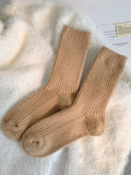 momentlover Solid Color Elasticity Socks