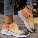 themeisles - Light Yellow Casual Sportswear Daily Patchwork Printing Rhinestone Round Comfortable Out Door Shoes