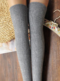 momentlover Casual Skinny Leg Solid Color Leg Warmers Accessories