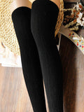 momentlover Casual Skinny Leg Solid Color Leg Warmers Accessories