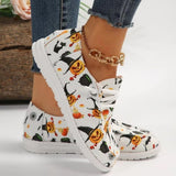 themeisles - White Casual Patchwork Printing Round Comfortable Out Door Shoes