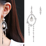 Asymmetric petal Pearl Earrings