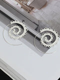 Retro Alloy Heliciform Hollow Earrings