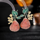 Zirconium fruit pear Earrings