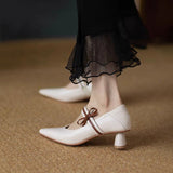 themeisles Shoes for Women New Bow Knot Thick with A Word with Summer Fashion Versatile Ladies Single Shoes Sandal