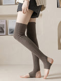 momentlover Wool Solid Color Leg Warmers Accessories