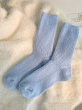 momentlover Solid Color Elasticity Socks