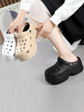 Momentlover Hollow Slippers Platform Shoes Sandals Crocs