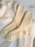 momentlover Solid Color Elasticity Socks