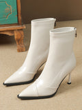 Momentlover Split-Joint Pointed-Toe Pumps Boots