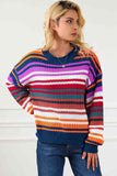 Momentlover Striped Round Neck Sweater