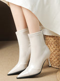 Momentlover Split-Joint Pointed-Toe Pumps Boots