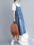 Momentlover Original Solid Denim Strapless Dress