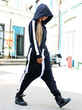 Momentlover Fashion Loose Contrast Color Sports Jumpsuits