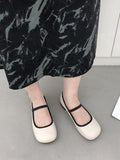 Momentlover Split-Joint Shallow Cut Round-Toe Mary Janes Flat Shoes