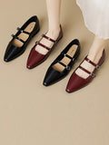 Momentlover Split-Joint Shallow Cut Pointed-Toe Flat Shoes