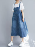 Momentlover Original Solid Denim Strapless Dress