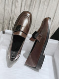 Momentlover Square-Toe Shallow Cut Loafers