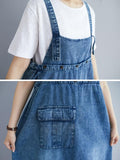 Momentlover Original Solid Denim Strapless Dress