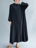 Momentlover Original Solid Round-Neck Shirts Dress