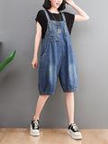 Momentlover Artistic Retro Loose Sleeveless Split-Joint Overalls