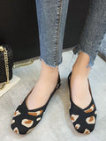 Momentlover Leopard Contrast Color Breathable Flat Shoes