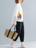 Momentlover Printed Shirt + Solid Wide Leg Pants