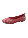 Momentlover Contrast Color Breathable Flat Shoes