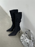 Momentlover Pointed-Toe Stilettos Boots