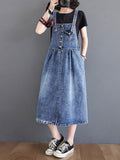 Momentlover Original Sleeveless With Pocket Denim Dress