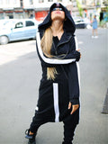 Momentlover Fashion Loose Contrast Color Sports Jumpsuits