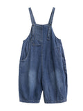 Momentlover Artistic Retro Loose Sleeveless Split-Joint Overalls