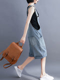 Momentlover Original With Pocket Denim Overalls