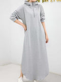 Momentlover Simple Loose 2 Colors Long Dress