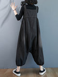 Momentlover Simple Denim Buttoned Overalls&Dress