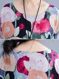 Momentlover Original Floral Round-Neck Dresses