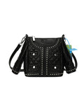 Momentlover Geometric Rhine Stones Zipper Crossbody Bags