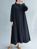 Momentlover Original Solid Round-Neck Shirts Dress