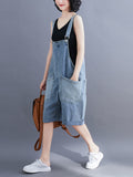 Momentlover Original With Pocket Denim Overalls