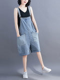 Momentlover Original With Pocket Denim Overalls