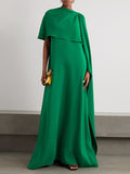 Momentlover Loose Asymmetric Solid Color Maxi Dresses