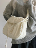 Momentlover Simple Casual Solid Color Soft Bags Accessories